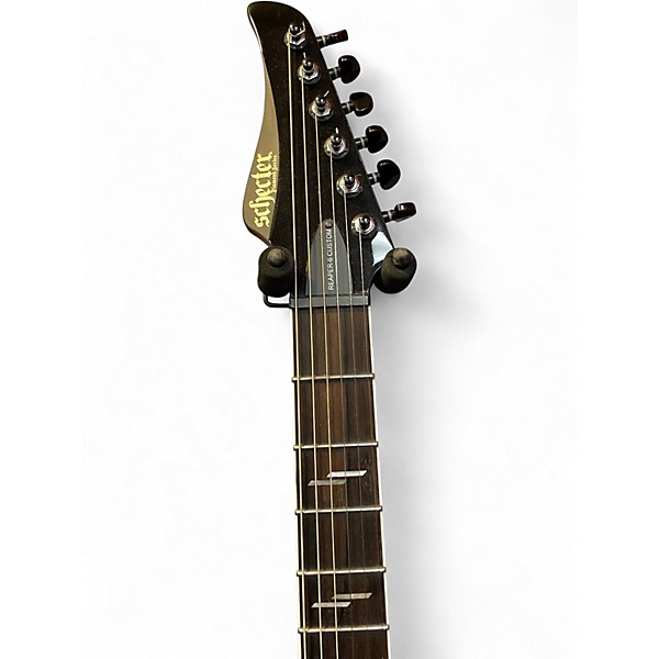 Used Schecter Guitar Research reaper-6 custom Black Solid Body Electric Guitar