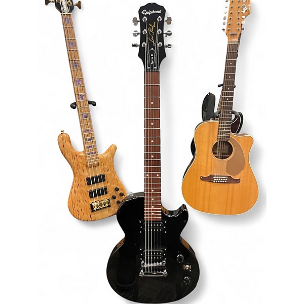 Used Epiphone Les Paul Special II Transparent Black Solid Body Electric Guitar