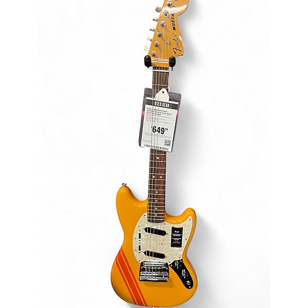 Used Fender Mustang vintera Yellow Solid Body Electric Guitar