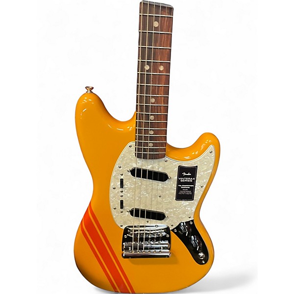 Used Fender Mustang vintera Yellow Solid Body Electric Guitar