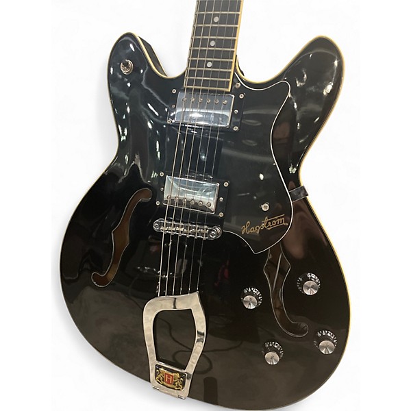 Used Hagstrom VIKING Black Hollow Body Electric Guitar