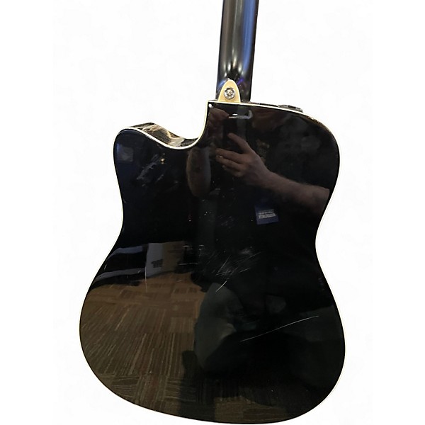 Used Yamaha FX335C Black Acoustic Electric Guitar