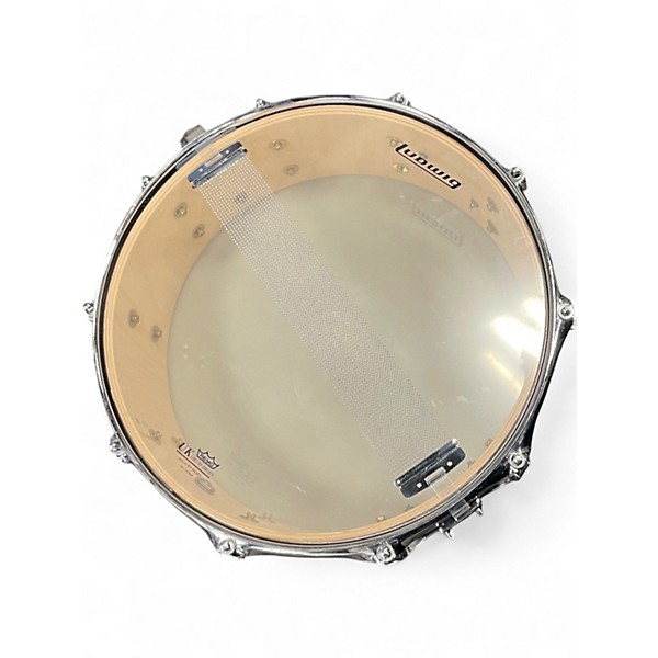 Used Ludwig 14X5 Accent CS Custom Snare Red Sparkle Drum