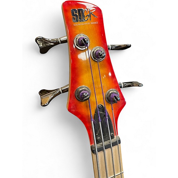 Used Ibanez SR400EMQM RED BURST Electric Bass Guitar