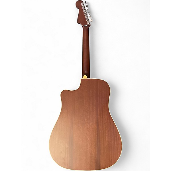 Used Fender Redondo Candy Apple Red Acoustic Electric Guitar