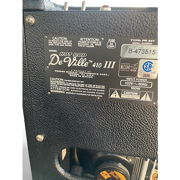 Used Fender Hot Rod Deville III 60W 4x10 Tube Guitar Combo Amp