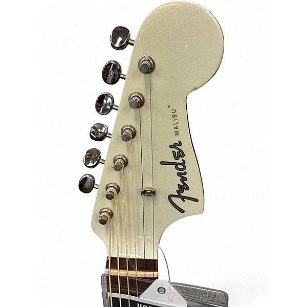 Used Fender MALIBU PLAYER WHITE Acoustic Guitar