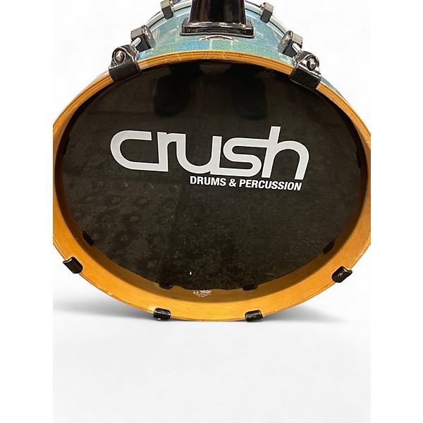Used Crush Drums & Percussion 3 Piece Chameleon Ash Light Blue Sparkle Drum Kit