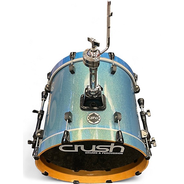 Used Crush Drums & Percussion 3 Piece Chameleon Ash Light Blue Sparkle Drum Kit