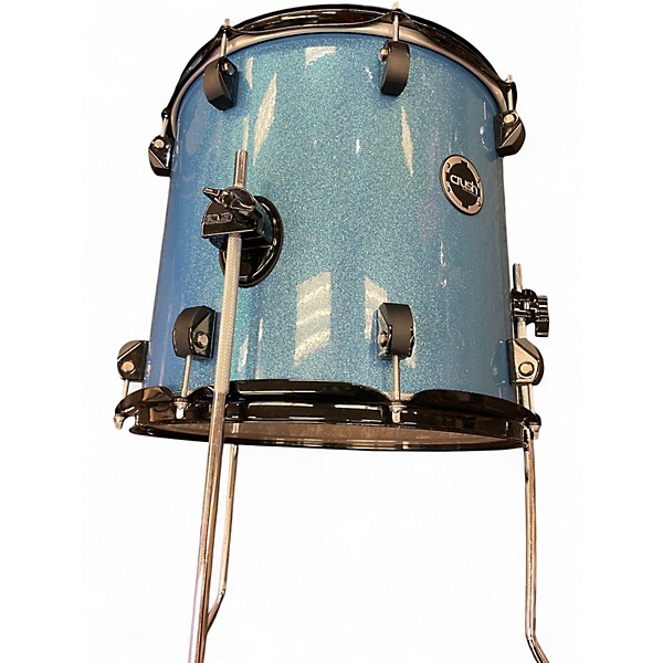 Used Crush Drums & Percussion 3 Piece Chameleon Ash Light Blue Sparkle Drum Kit