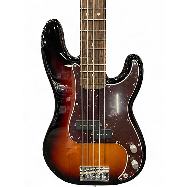 Used Fender American Professional II Precision Bass V 3 Tone Sunburst Electric Bass Guitar