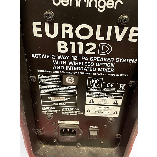 Used Behringer Eurolive B112W Powered Speaker