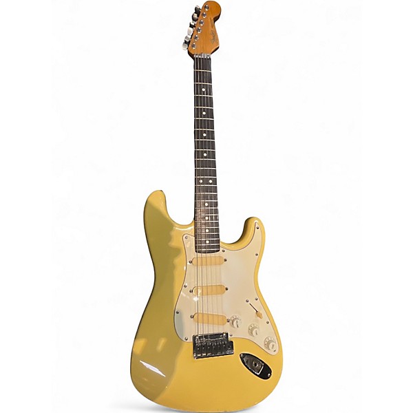 Vintage 1988 Fender STRATOCASTER PLUS DELUXE Vintage Yellow Solid Body Electric Guitar