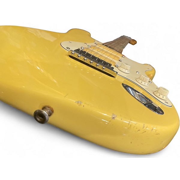 Vintage 1988 Fender STRATOCASTER PLUS DELUXE Vintage Yellow Solid Body Electric Guitar