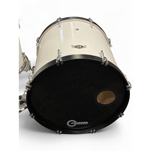 Used D3 Percussion 6 Piece Custom Polar White Drum Kit