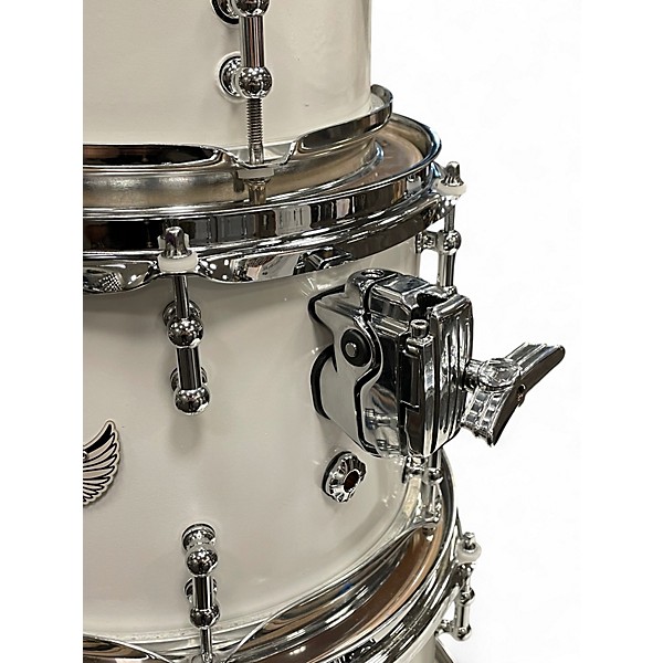 Used D3 Percussion 6 Piece Custom Polar White Drum Kit