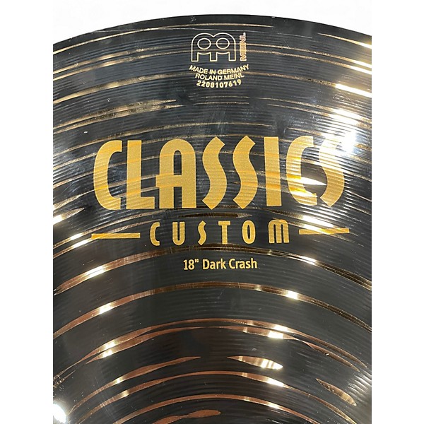 Used MEINL 18in Classic Custom Dark Crash Cymbal