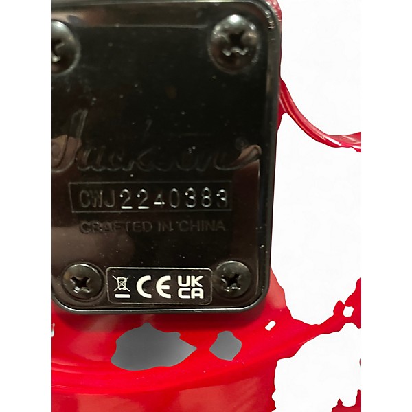 Used Jackson JS34Q Dinky Transparent Red Solid Body Electric Guitar