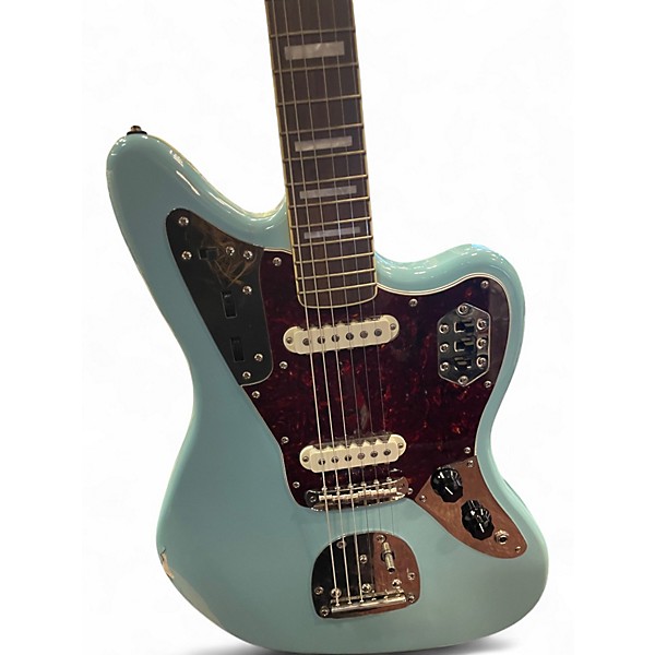 Used Squier CLASSIC VIBE 70'S JAGUAR Blue Solid Body Electric Guitar