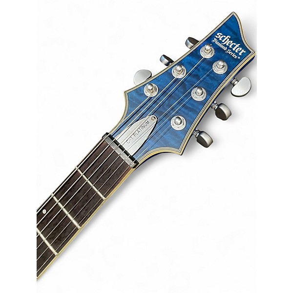 Used Schecter Guitar Research C1 Platinum SATIN BLUE Solid Body Electric Guitar