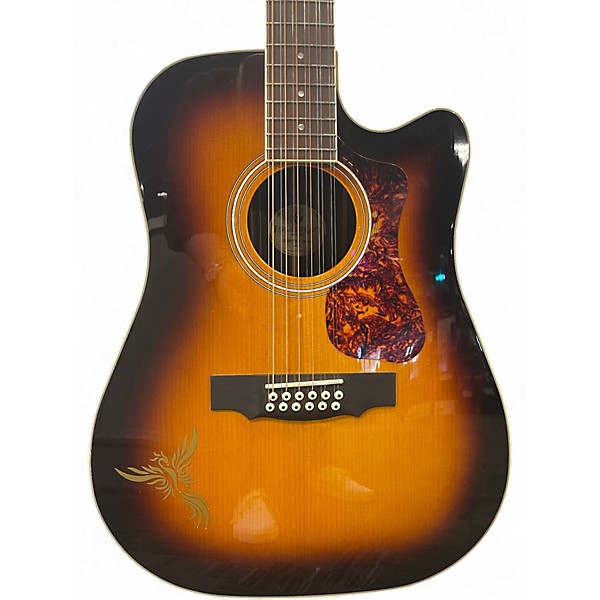 Used Guild D-2612CE Tobacco Sunburst 12 String Acoustic Electric Guitar