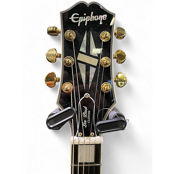 Used 2023 Epiphone Les Paul Custom Blackback Pro CREAM W BLACK BACK Solid Body Electric Guitar