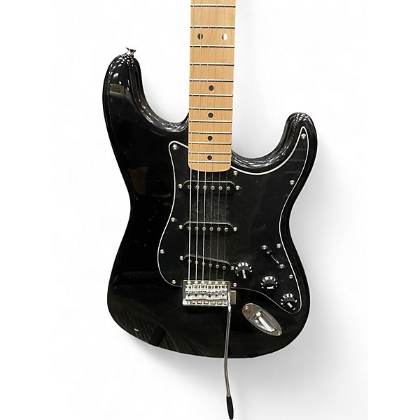 Used Squier Standard Stratocaster Black Solid Body Electric Guitar