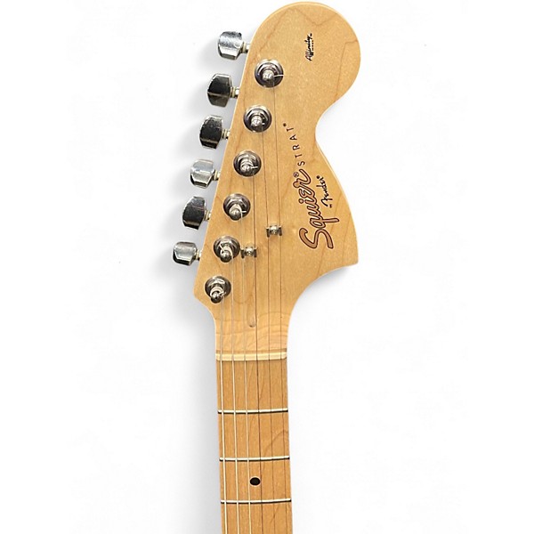 Used Squier Standard Stratocaster Black Solid Body Electric Guitar