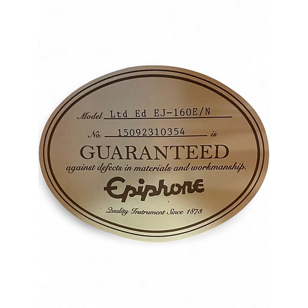 Used Epiphone Ltd Ed EJ-160E Natural Acoustic Electric Guitar