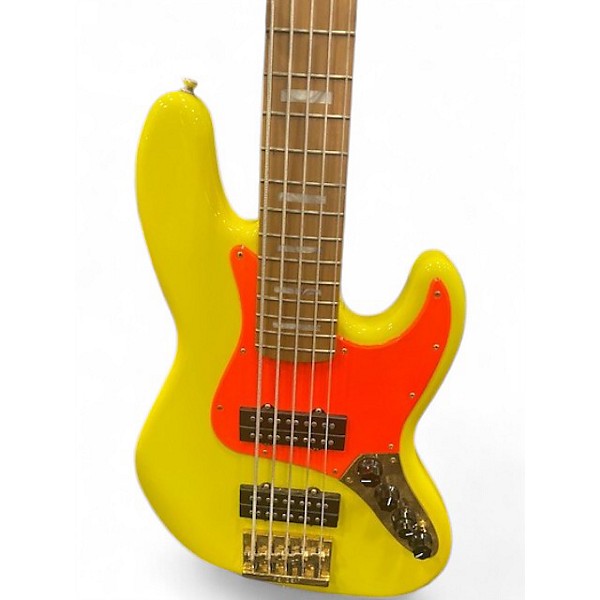 Used Fender MONONEON SIGNATURE Fluorescent Yellow Electric Bass Guitar