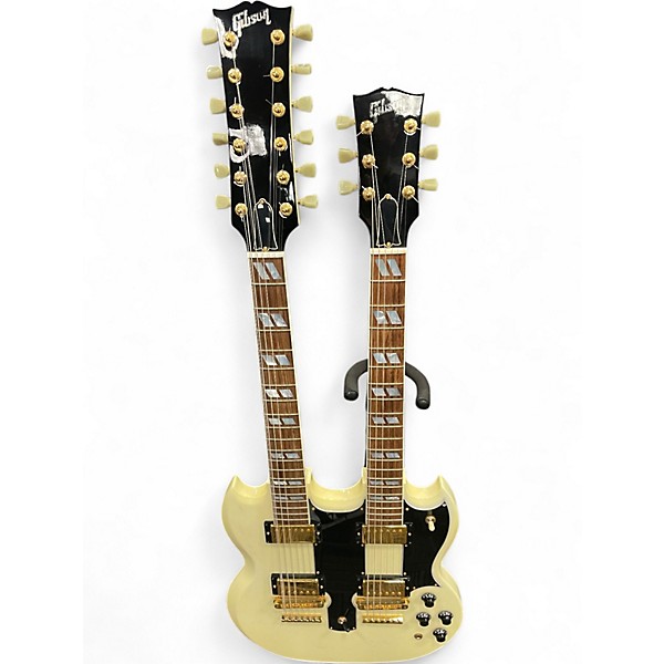 Used Gibson EDS1275 SG Double Neck WHITE Solid Body Electric Guitar