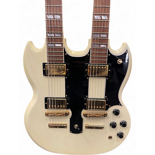 Used Gibson EDS1275 SG Double Neck WHITE Solid Body Electric Guitar