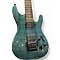 Used Ibanez S7420  Jewel Blue Solid Body Electric Guitar