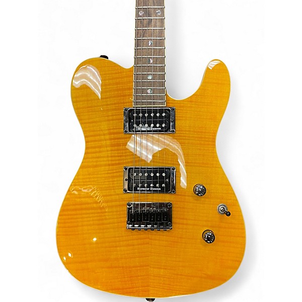 Used Fender Special Edition Custom Telecaster FMT HH Amber Solid Body Electric Guitar