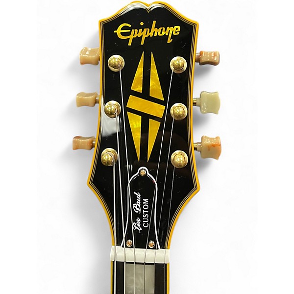 Used Epiphone Les Paul Custom Black Solid Body Electric Guitar