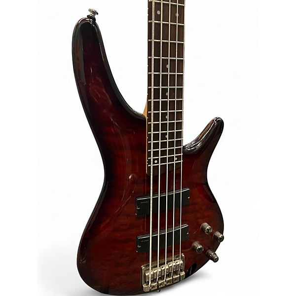 Used Ibanez SR405 5 String Dragon eye burst Electric Bass Guitar