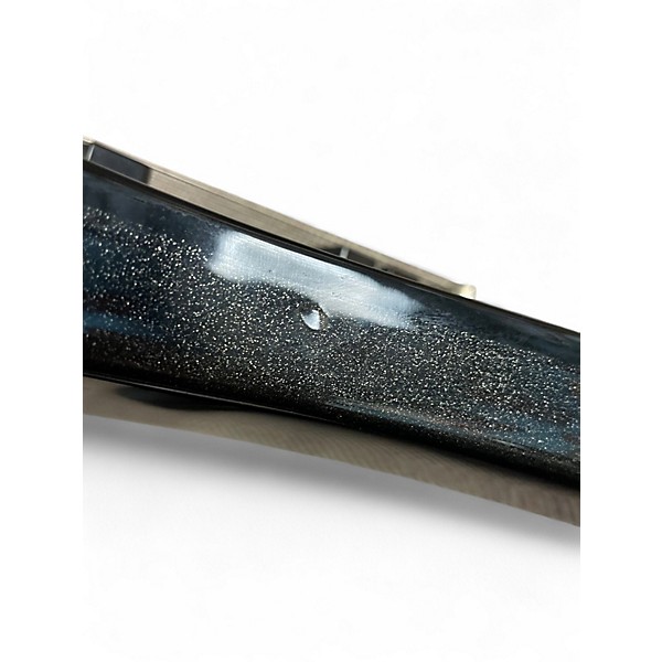 Used 2010s Schecter Guitar Research Damien Elite 7 Metallic Black Solid Body Electric Guitar