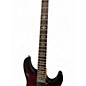 Used 2010s Schecter Guitar Research Demon 6 Crimson Red Burst Solid Body Electric Guitar