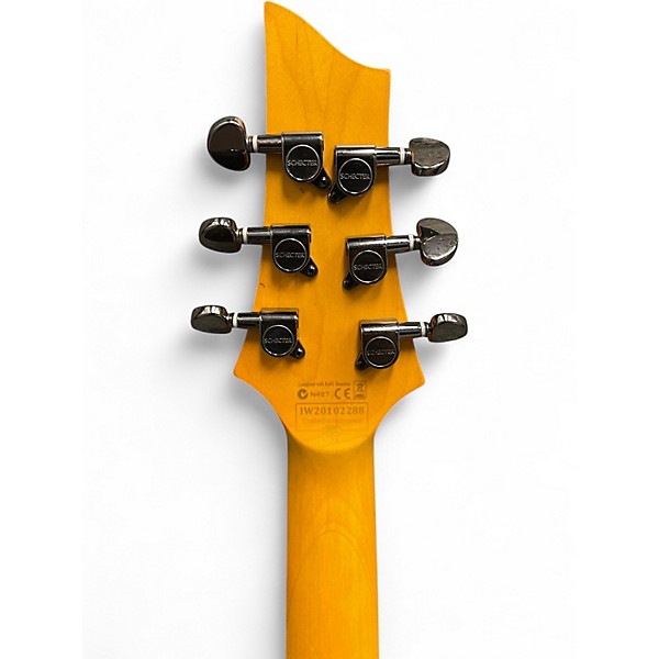 Used 2010s Schecter Guitar Research Demon 6 Crimson Red Burst Solid Body Electric Guitar