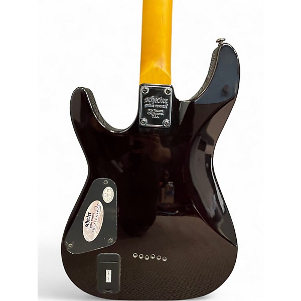 Used 2010s Schecter Guitar Research Demon 6 Crimson Red Burst Solid Body Electric Guitar