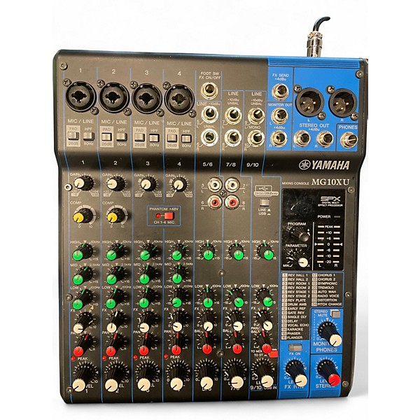 Used Yamaha MG10XU 10 Channel Mixer with Effects Unpowered Mixer