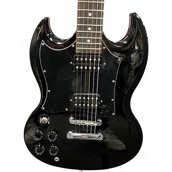 Used 2004 Epiphone SG 310 Left Handed Black Solid Body Electric Guitar