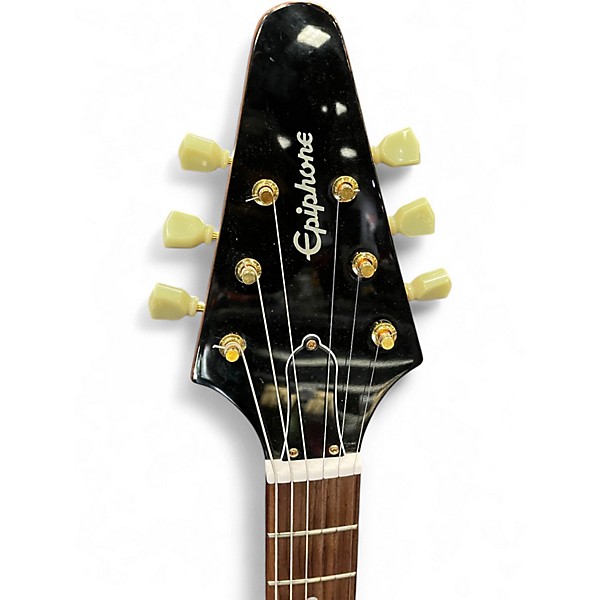 Used Epiphone Korina Flying V Mahogany Electric Bass Guitar