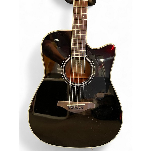Used Yamaha FGCTA Black Acoustic Electric Guitar