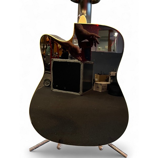 Used Yamaha FGCTA Black Acoustic Electric Guitar