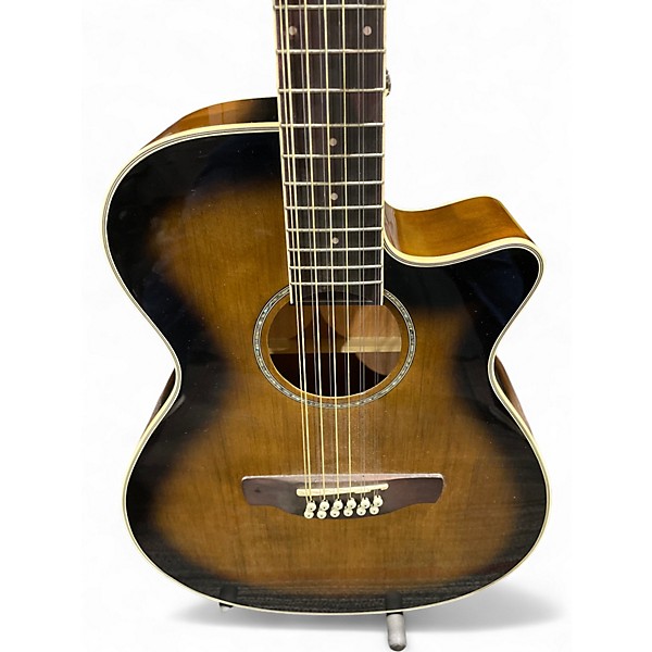 Used Ibanez AEG1812II DARK VIOLIN SUNBURST 12 String Acoustic Electric Guitar
