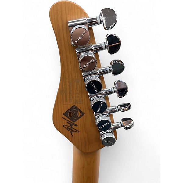 Used Schecter Guitar Research NICK JOHNSTON Black and White Solid Body Electric Guitar