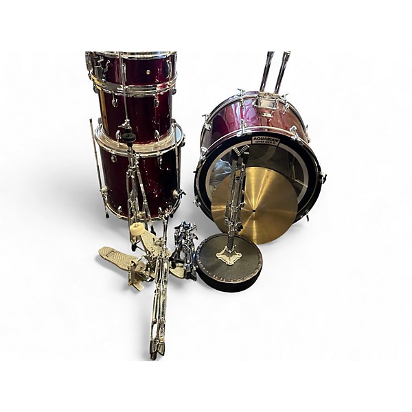 Used CB Percussion 5 Piece sp series red Drum Kit