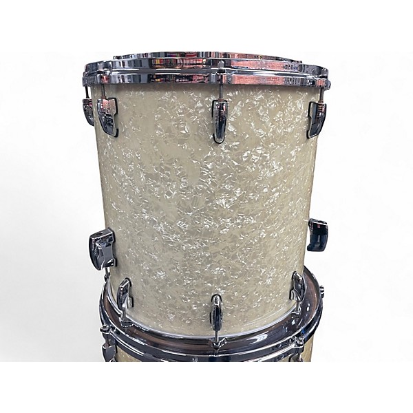 Used Pearl 6 Piece Masters RetroSpec White Marine Pearl  Drum Kit