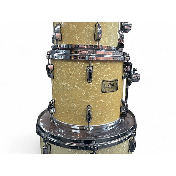 Used Pearl 6 Piece Masters RetroSpec White Marine Pearl  Drum Kit